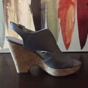 Franco Sarto Gray Gallard Wedge Sandal